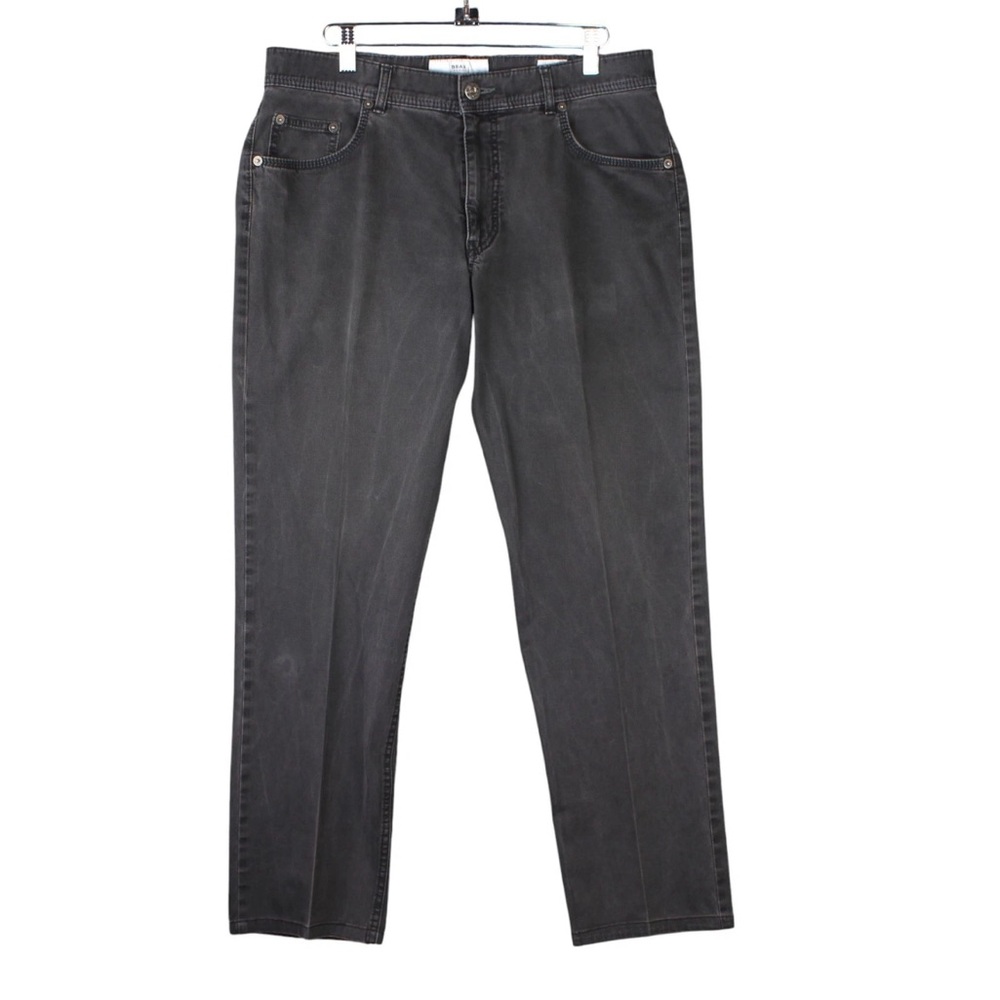 Brax Pants Mens 32 Black Cooper Fancy Regular Fit Stretch Cotton Casual Chino